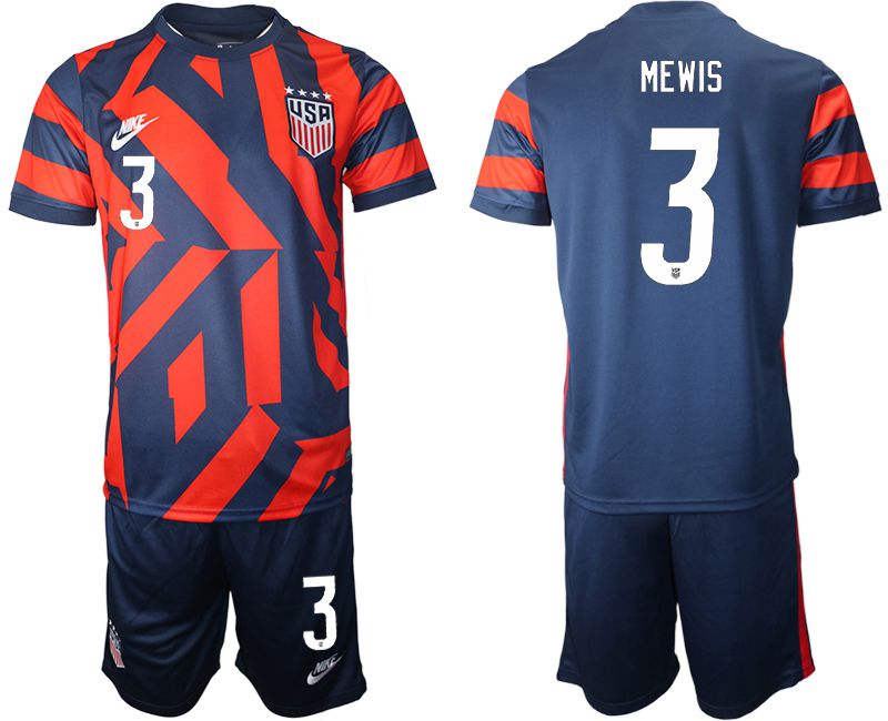 Men 2020-2021 National team United States away #3 blue Nike Soccer Jersey